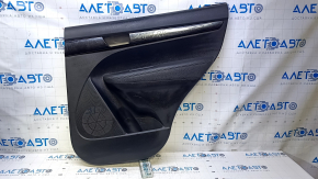 Door trim card rear right Kia Sorento 10-15 black with black insert plastic, armrest black leather, molding black wood gloss, scratches, abrasions