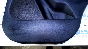 Door trim card rear right Kia Sorento 10-15 black with black insert plastic, armrest black leather, molding black wood gloss, scratches, abrasions