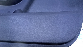 Door trim card rear right Kia Sorento 16-18 black with black insert plastic, armrest black leather, molding black wood gloss, scratches, abrasions