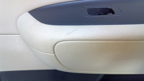 Door trim card rear right Kia Optima 16- black with gray insert leather, armrest gray leather, scratches, abrasions, dent, scuff