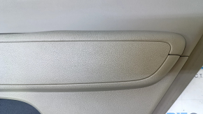 Door trim card rear right Kia Optima 16- black with gray insert leather, armrest gray leather, scratches, abrasions, dent, scuff