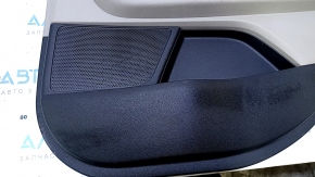 Door trim card rear right Kia Optima 16- black with gray insert leather, armrest gray leather, scratches, abrasions, dent, scuff
