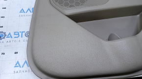 Door trim card rear right Kia Optima 11-15 beige with beige insert cloth, armrest beige rubber, scratches, abrasions, dents