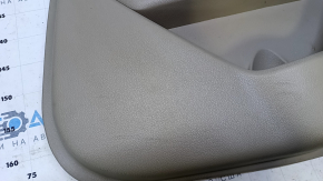 Door trim card rear right Kia Optima 11-15 beige with beige insert leather, rubber armrest, scratches, abrasions, dent