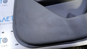 Door trim card rear right Kia Optima 11-15 gray with gray insert cloth, armrest gray rubber, scratches, abrasions, dent, scuff