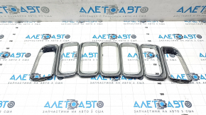 Chrome inserts in the radiator grille Jeep Compass 11-16 light, set of 7 pcs.