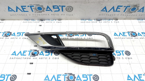 Front bumper grille left Honda CRV 15-16 chrome under fog lights sand, scratches