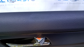 Door trim card rear right Hyundai Sonata 11-15 hybrid gray with gray insert rubber, armrest gray rubber, molding gray gloss, scratches, pokes, abrasions