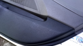 Door trim card rear right Hyundai Sonata 11-15 hybrid gray with gray insert rubber, armrest gray rubber, molding gray gloss, scratches, pokes, abrasions