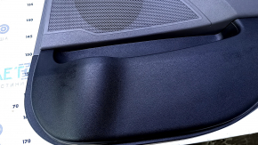 Door trim card rear right Hyundai Sonata 11-15 hybrid gray with gray insert rubber, armrest gray rubber, molding gray gloss, scratches, pokes, abrasions