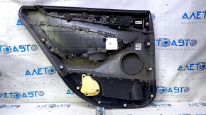 Door trim card rear right Hyundai Sonata 11-15 hybrid gray with gray insert rubber, armrest gray rubber, molding gray gloss, scratches, pokes, abrasions
