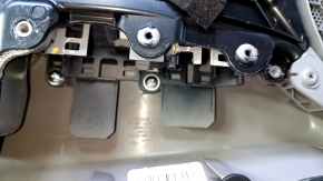 Door trim card rear right Hyundai Elantra AD 19-20 gray, gray rubber armrest, gray cloth insert, gray molding, dents, scuffs, broken fastener, scratches, abrasions, needs cleaning