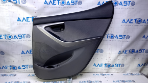 Door trim card rear right Hyundai Elantra UD 11-13 prerest gray with gray insert cloth, armrest gray leather, molding gray structure, scratches, abrasions