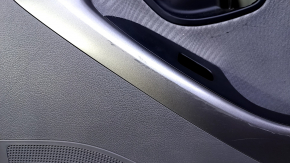 Door trim card rear right Hyundai Elantra UD 11-13 prerest gray with gray insert cloth, armrest gray leather, molding gray structure, scratches, abrasions