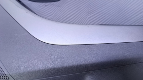 Door trim card rear right Hyundai Elantra UD 11-13 prerest gray with gray insert cloth, armrest gray leather, molding gray structure, scratches, abrasions