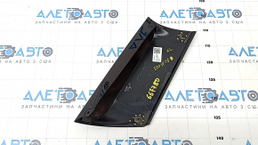 Left trunk door molding along glass Ford Ecosport 18-22 black gloss, broken guides