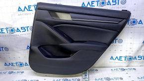 Door trim card rear right Honda Accord 18-22 black, armrest and insert black leather, molding black structure, scratches, abrasions