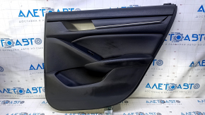 Door trim card rear right Honda Accord 18-22 black, armrest and insert black leather, molding black structure, scratches, abrasions