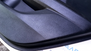 Door trim card rear right Honda Accord 13-15 black with black insert cloth, armrest black cloth, scratches, abrasions