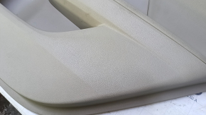 Door trim card rear right Honda Accord 13-17 beige with beige insert leather, armrest beige leather, scuffs, scratches