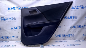 Door trim card rear right Honda Accord 13-15 black with black insert cloth, armrest black cloth, scratches, abrasions