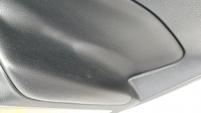 Door trim card rear right Ford Ecosport 18-22 black with black plastic insert, armrest black leather, molding gray gloss, leather peeled off, plug missing