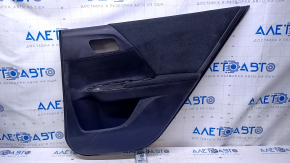 Door trim card rear right Honda Accord 13-15 black with black insert velour, armrest black velour, scratches, abrasions