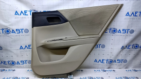 Door trim card rear right Honda Accord 16-17 beige with beige insert cloth, armrest beige cloth, scratches, abrasions, for dry cleaning