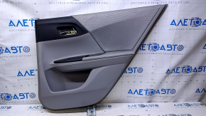 Door trim card rear right Honda Accord 16-17 gray with gray insert cloth, armrest gray cloth, scuffs