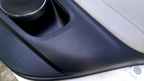 Door trim card rear right Honda HR-V 16-22 black with gray insert leather, armrest gray leather, for dry cleaning, scratches, abrasions, dent