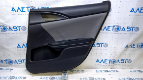 Door trim card rear right Honda Civic X FC 16-21 4d black with gray insert plastic, armrest black cloth, scuffs, scratches