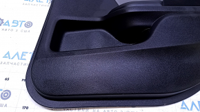 Door trim card rear right Honda Civic X FC 16-21 4d black with gray insert plastic, armrest black cloth, scuffs, scratches