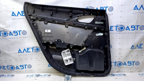 Door trim card rear right Honda Civic X FC 16-21 4d black with gray insert plastic, armrest black cloth, scuffs, scratches