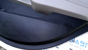 Door trim card rear right Hyundai Sonata 15-17 black with gray insert plastic, gray rubber armrest, gray molding structure, scuffs, scratches, dents, need cleaning