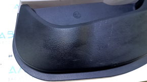 Door trim card rear right Hyundai Sonata 15-17 black with gray insert plastic, gray rubber armrest, gray molding structure, scuffs, scratches, dents, need cleaning