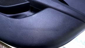 Door trim card rear right Hyundai Sonata 20 - black with black plastic insert, black leather armrest, chrome molding, scuffs, scratches