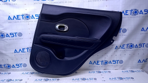 Door trim card rear right Kia Soul 14-19 black with black insert cloth, armrest black leather, scratches, abrasions