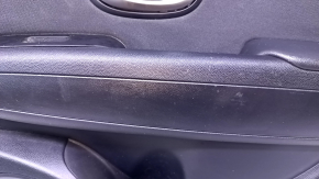 Door trim card rear right Kia Soul 14-19 black with black insert cloth, armrest black leather, scratches, abrasions