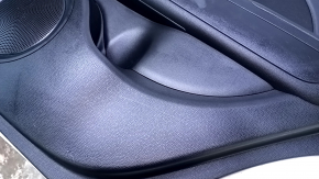 Door trim card rear right Kia Soul 14-19 black with black insert cloth, armrest black leather, scratches, abrasions