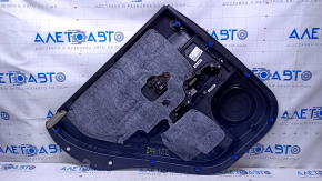 Door trim card rear right Kia Soul 14-19 black with black insert cloth, armrest black leather, scratches, abrasions
