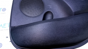 Door trim card rear right Kia Forte 4d 17-18 rest black with black insert plastic, armrest black leather, scuffs, scratches