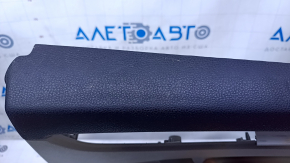 Door trim card rear right VW Passat b7 12-15 USA gray with gray insert plastic, armrest gray leather, molding gray structure, abrasions, scratches, dent, broken fastener