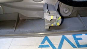 Door trim card rear right VW Passat b7 12-15 USA gray with gray insert plastic, armrest gray leather, molding gray structure, abrasions, scratches, dent, broken fastener
