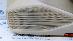 Door trim card rear right VW Passat b7 12-15 USA beige with beige insert leather, armrest beige leather, molding gray gloss, dents, bumps, abrasions, scratches, for cleaning, broken fastening