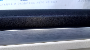 Door trim card rear right VW Passat b7 12-15 USA beige with beige insert leather, armrest beige leather, molding gray gloss, dents, bumps, abrasions, scratches, for cleaning, broken fastening