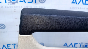 Door trim card rear right VW Passat b7 12-15 USA beige with beige insert leather, armrest beige leather, molding gray gloss, dents, bumps, abrasions, scratches, for cleaning, broken fastening