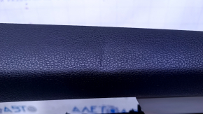 Door trim card rear right VW Passat b7 12-15 USA black with black insert leather, armrest black leather, molding gray gloss, without backlight, scratches, abrasions, dents, broken fasteners