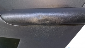 Door trim card rear right VW Jetta 11-18 USA black with black insert plastic, armrest black leather, molding black mat type 1, scratches, abrasions, dents, scuffs