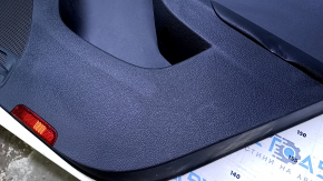 Door trim card rear right VW Jetta 11-18 USA black with black insert plastic, armrest black leather, molding black mat type 1, scratches, abrasions, dents, scuffs
