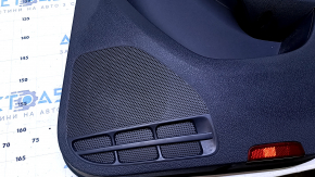Door trim card rear right VW Jetta 11-18 USA black with black insert plastic, armrest black leather, molding black mat type 1, scratches, abrasions, dents, scuffs